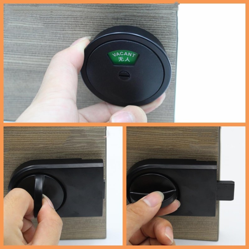 PINGPINGXIE Door Lock Indicator Vacant Occupied Bathroom Lock Zinc Alloy