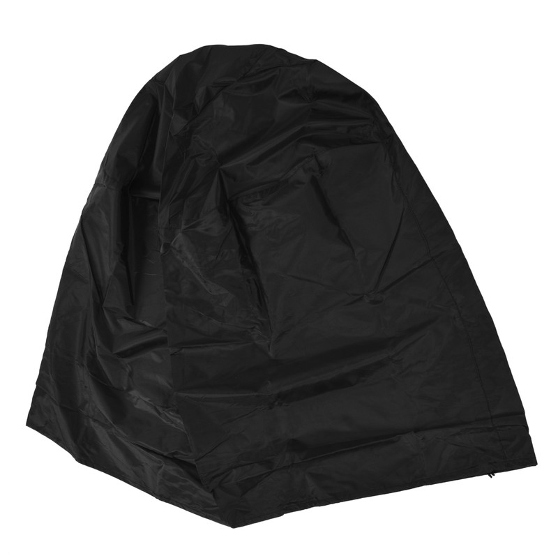 Fire Pit Cover Round Black Waterproof Dustproof Polyester Fiber Firepit