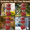 Squirrel Proof Bird Feeder, Metal Bird Feeders for Outdoors Hanging,