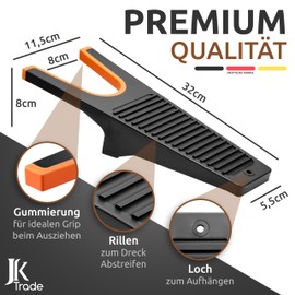 JK Trade® Boot Jack for Any Footwear, Sturdy Shoe Scraper with Heel Protection and Dirt Scratches, Wellington Boots, Riding Boots, Work Shoes, Business Shoes, Trainers, Weatherproof and Can Be Hanged