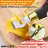 HAMOER Vegetable Citrus Lemon fruit Potato Peeler Zester Channel Knife