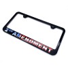 BLVD Black Plastic License Plate Frame w/ American Flag "2nd