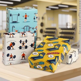 Pineraap Fitness Wrapping Paper 12 Sheets Gym Equipment,Funny Treadmill Gift Wrap for Gym Lovers,Personal Trainers,Fitness Enthusiasts,20"×28"