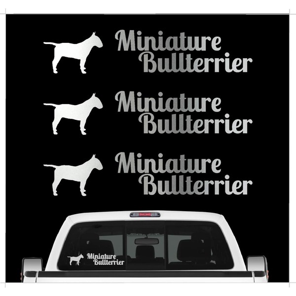 siviwonder Miniature Bull Terrier Mini Bully Sticker Set of 3