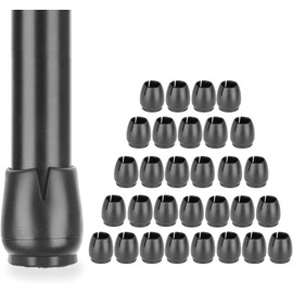 PIQIUQIU Rubber Chair Caps Pack of 32 Feet Pads Black Chair Leg Protectors Chair Leg Caps Foot Protectors for 12-16 mm Round Legs