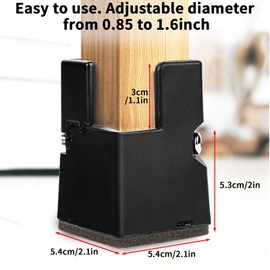 INFTYLE 4 PCS Adjustable Bed Risers 2 Inch, Black Chair Risers with Screw Clamp, Heavy Duty Sofa Tables Furniture Risers Fit for Square/Round Furniture Leg Diameters 0.8-1.6 inch, Supports 5000 Lbs