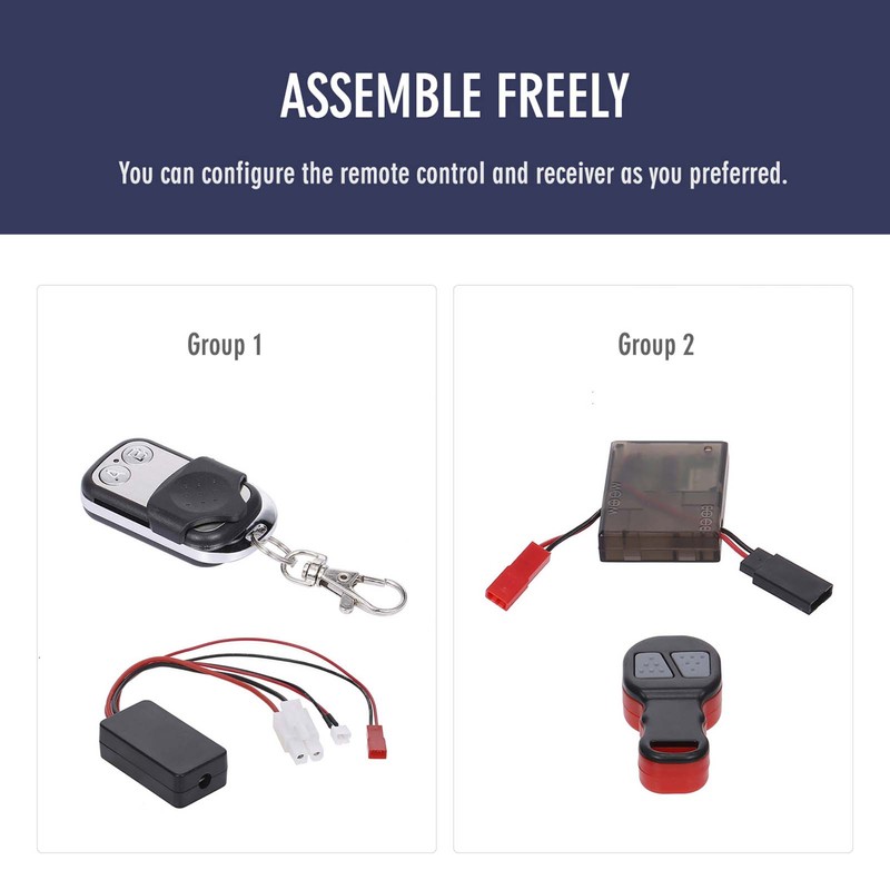 Compatible with 1/10 RC Car Automatic Winch RC Winch Wireless