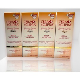 CERA DI CUPRA Rosa Face Cream Moisturizer for Dry Skin - Nourishing and Protective Formula with Virgin Beeswax (2.54 Fl Oz / 75 ml) Pack of 12