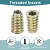 uxcell 25Pcs Threaded Inserts, 5/16"-18x1 Zinc Alloy Hex-Flanged Nut Threaded