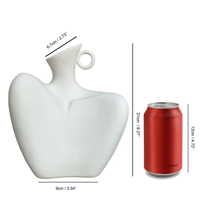 Ceramic Female Form Body Shape Flower Vase for Home Decor