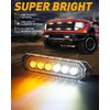 HLauto 406T Emergency Strobe Grille Lights: 4Pcs 6 LED Sync