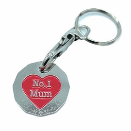 JAM2DAY Trolley Token Keyring - £1 Coin (No. 1 Mum)