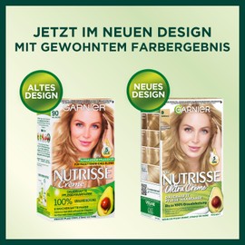 Garnier Nutrisse Cream Colour, Light Blonde 90 / Colouring for Hair for Permanent Hair Colour (with 3 Nourishing Oils) - 1 Piece