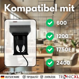 TronicXL Extension / Wall Mount for WLAN Repeater Compatible with Fritz Repeater 600 1200 1750E 2400 AVM Fritz! Wall Mount Wall Mount WLAN Amplifier (500 cm + Wall Mount)