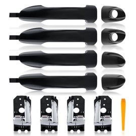 Exterior & Interior Door Handles Set of 8 Fit for Kia Spectra Spectra5 2004-2009, Front & Rear & Left & Right Driver Passenger Side Handle, OE Part # 82610-2F000 82620-2F000 82650-2F000 82670-2F000