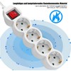 ExtraStar Power Strip 4-Way Multiple Socket with Save Energy Switch
