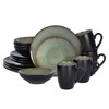 Home VSS, Stoneware Dinner Set Reactive Glaze (16pc Set, Java