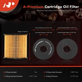 A-Premium 2-PC 10K Miles Protection Oil Filter Compatible with Mini Cooper 2007-2015, Cooper Countryman 2011-2016, Cooper Paceman 2013-2016 & Metropolitan Series B 1956-1957, Replace# C2S29685