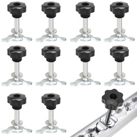 Forbabe Pack of 10 Airline Rail Accessories, M8 x 60 mm Screw Fitting Airline Rail Fitting Fixation Range 0-50 mm, Load 500 kg / daN (M8 x 60 mm)