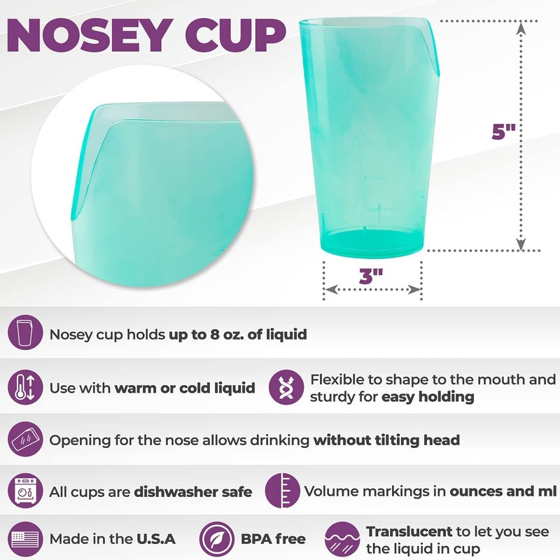 Providence Spillproof Nosey - Taza de 8 onzas, paquete de