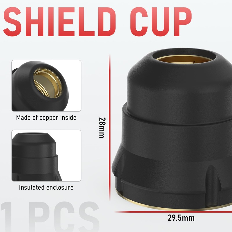YESWELDER 24pcs Plasma Cutting Torch Consumables Sets Tip Electrode of