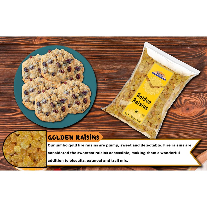 Rani Golden Raisins 28oz (800g) ~ All Natural | Gluten