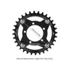 Keenso 104BCD Chainring, 32T Chainring Mid Drive Chainring Adapter Aluminum