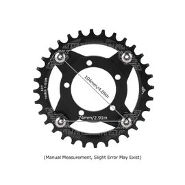 Keenso 104BCD Chainring, 32T Chainring Mid Drive Chainring Adapter Aluminum Alloy Bike Sprockets for Bafang Mid Drive Motor Electric bicycle modification accessories