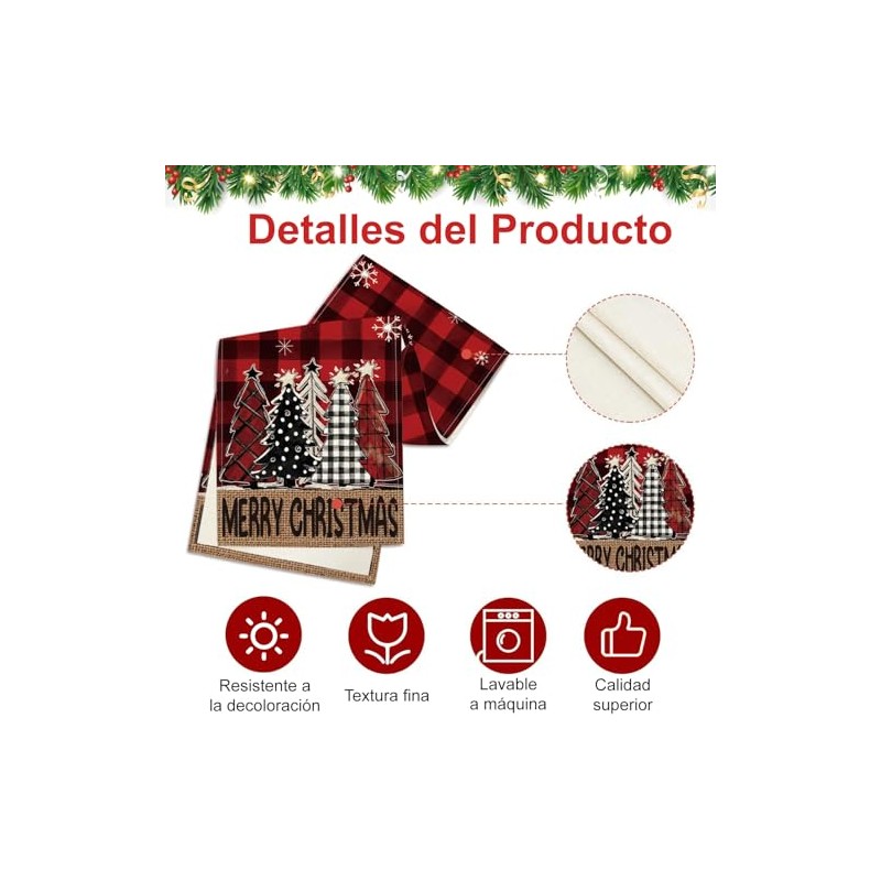 Camino de Mesa Navidad Estampado, Camino de Mesa Invierno Diseño