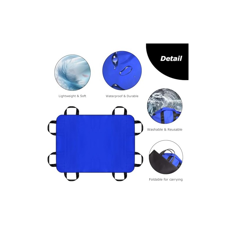 LOSCHEN Transfer Sheet,Patient Transfer Board with Eight Handles,Suitable for Obese