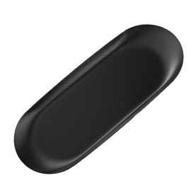 Alpha Depot Stainless Steel Cash Tray, Coin Tray, Accounting Plate, Hot Towel Rest, Money Tray, Oval (Black, Large 23cm)