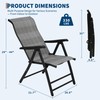 2-Piece Patio Rattan Folding Chair Set, Portable Foldable Rattan Chairs