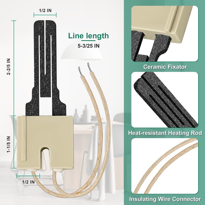 Cenipar 62-22868-93 Furnace Hot Surface Ignitor With Plug for Rheem