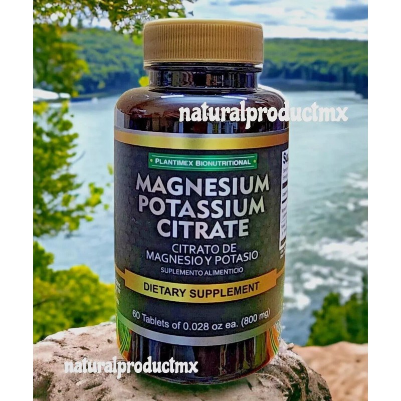 Plantimex Magnesium Potassium Citrate 60 Tabs Citrato de Magnesio y