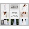 FabricLA Rayon Challis Fabric | 58" Width (2 Yard, White)