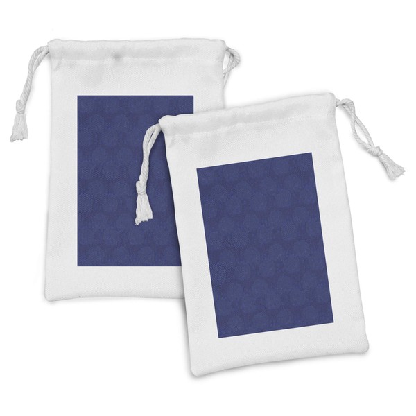 Ambesonne Blue Sky Fabric Pouch Set of 2, Rhythmic Abstract