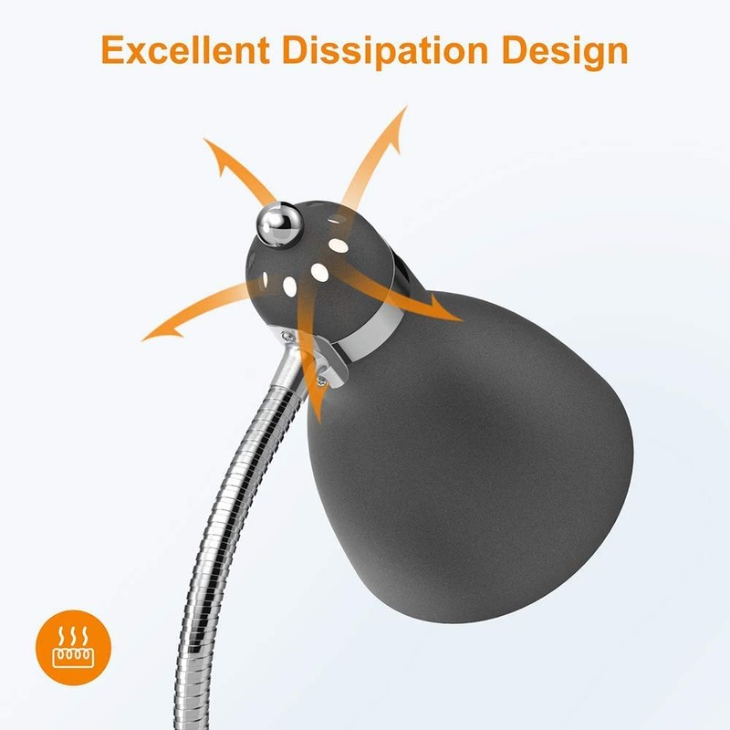 LEPOWER Floor Lamp, Metal Standing Lamp with Adjustable Gooseneck, Heavy