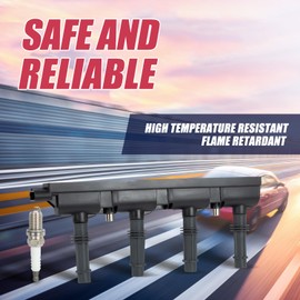 RANSOTO UF669 Ignition Coil Pack & 4 Pcs Iridium Spark Plugs Compatible with 2011-2019 Chevy Cruze Sonic Trax Volt Buick Encore 1.4L Replaces D521C 7805-1231