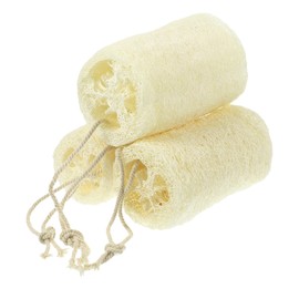 VOCOSTE Body Brush Natural Loafer Sponge Loofah Sponges for Body Shower Clean, Beige, 3pcs