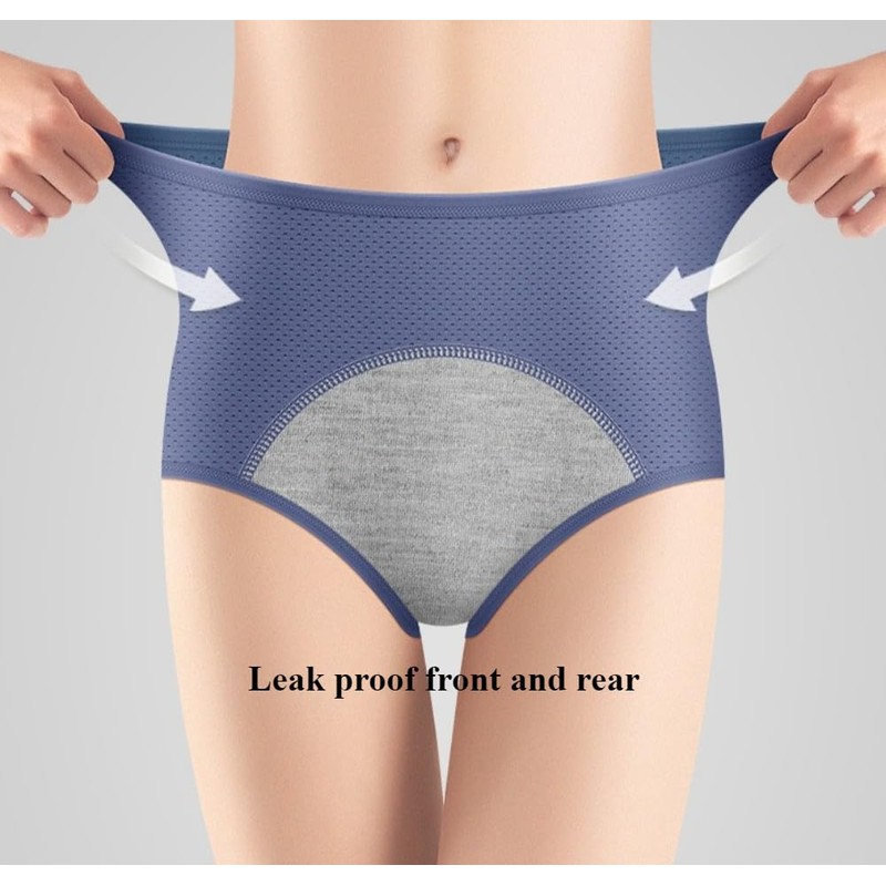 Leakproof Panties for Over 60#s with Incontinence-5 Pack Leakproof Ladies