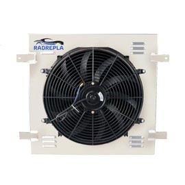 RADREPLA CU2957 Radiator Electric Fan Shroud Relay for 2007-2018 Jeep Wrangler JK 3.6L/3.8L V6 1 X 16 Fan 2008 2009 2010 2011 2012 2013 2014 2015 2016 2017 07 08 09 10 11 12 13 14 15 16 17 18