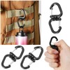 SquEqu 5 Pack Dual Locking Carabiner Clips with Double-Ended Wiregate