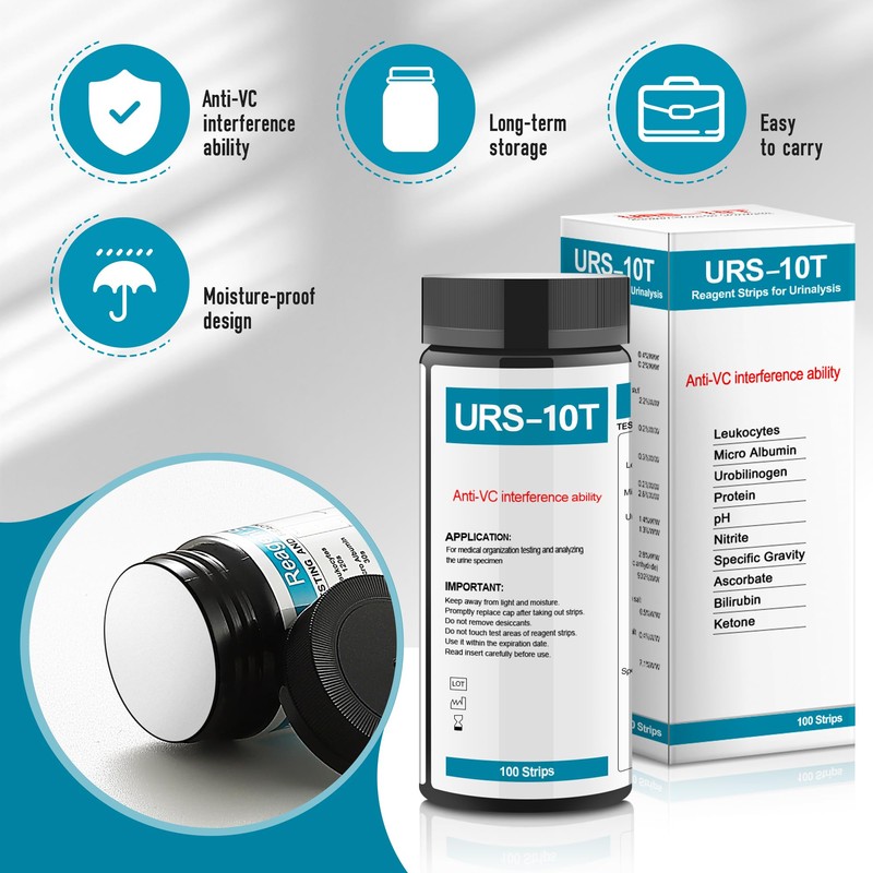 Urine Test Strips URS 10-in-1,10 Parameters UTI Test Strips,Ketone Test
