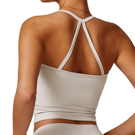 GXGPML Cross Back Tank Top for Womens (2025 NEW), Sports Bras Cross Back for Active Gym Yoga Padded Workout Crop Tank Top, Built in Bra (GX Zero Series)