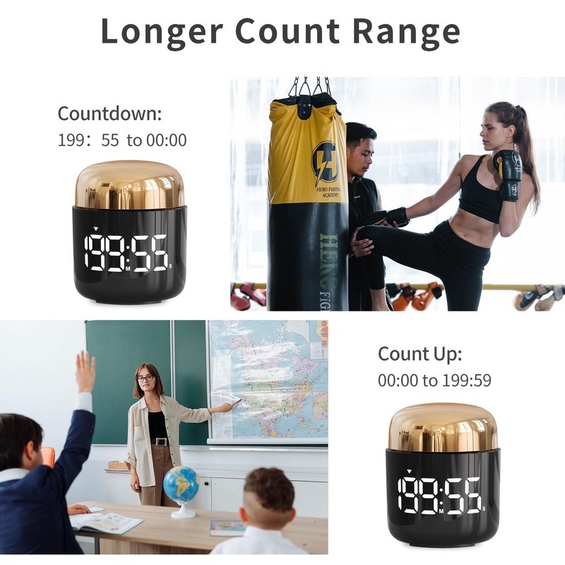 MeesMeek Digital Kitchen Timer,Countdown Countup Timer with Large LED Display