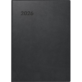 BRUNNEN Taschenkalender Mod. 731 2026 | A6, Kunststoff, schwarz