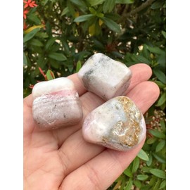 WHOLESALE Pink Opal Tumbled Stones, Polished Pink Opal Gemstone, Pink Opal Polished Rocks (Pink Opal, 0.5 Pound)