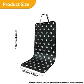 VINPAM Waterproof Dog Car Seat Cover – Universal Fit Car Seat Protector for Dogs, Non-Scratch Back & Rear Seats, Pet Seat Cover for Cars, Trucks & SUVs, Heavy Duty, Easy to Clean (Black)