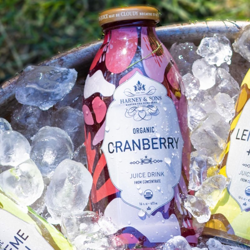 Harney & Sons Juice, Organic Cranberry, 16 Ounce (Pack of