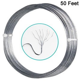 Picture Hanging Wire #2 50-Feet Braided Picture Wire Heavy for Photo Frame Picture,Artwork,Mirror Hanging,Supports up to 30lbs